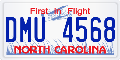 NC license plate DMU4568