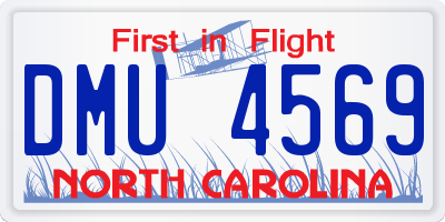 NC license plate DMU4569