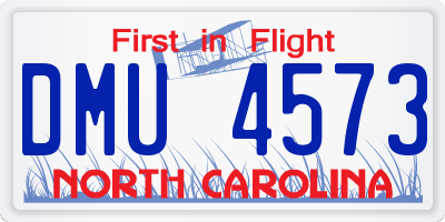NC license plate DMU4573