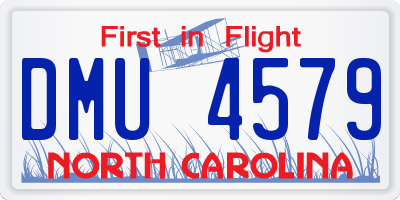 NC license plate DMU4579