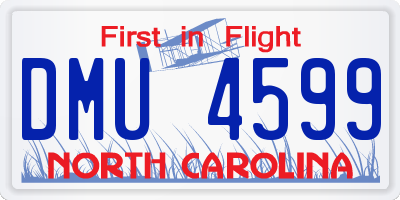 NC license plate DMU4599