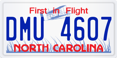 NC license plate DMU4607