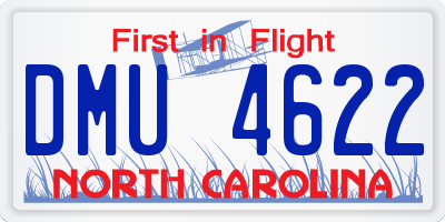 NC license plate DMU4622