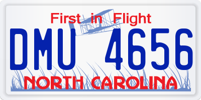 NC license plate DMU4656