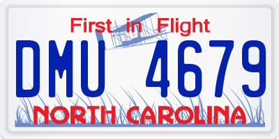 NC license plate DMU4679