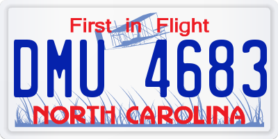 NC license plate DMU4683