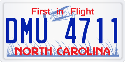 NC license plate DMU4711