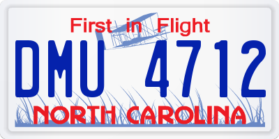 NC license plate DMU4712