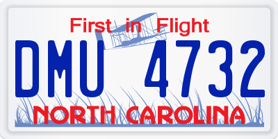 NC license plate DMU4732