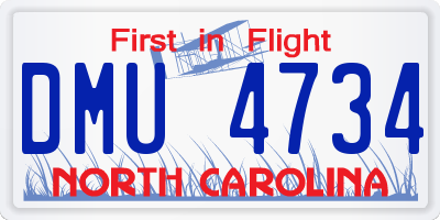 NC license plate DMU4734