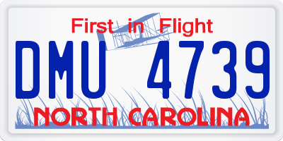 NC license plate DMU4739