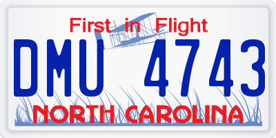 NC license plate DMU4743