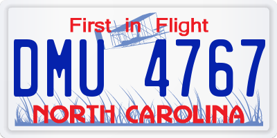 NC license plate DMU4767