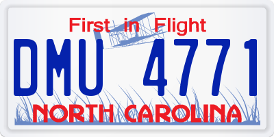 NC license plate DMU4771