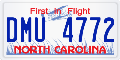 NC license plate DMU4772