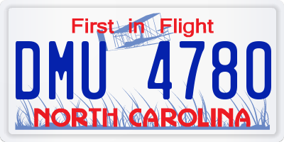 NC license plate DMU4780