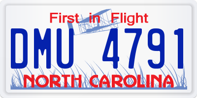 NC license plate DMU4791