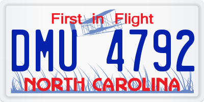 NC license plate DMU4792