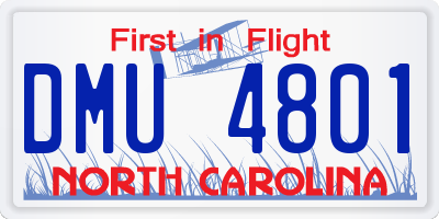 NC license plate DMU4801