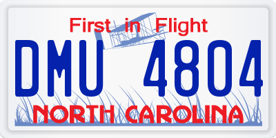 NC license plate DMU4804