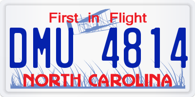 NC license plate DMU4814