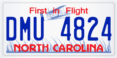 NC license plate DMU4824