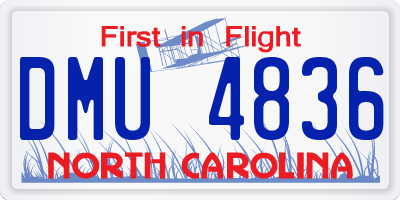 NC license plate DMU4836