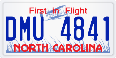 NC license plate DMU4841