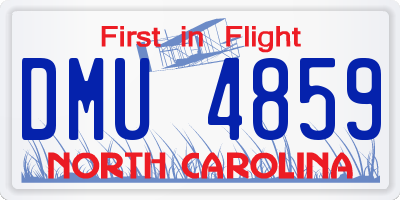 NC license plate DMU4859