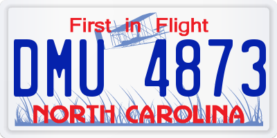 NC license plate DMU4873
