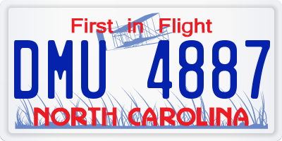 NC license plate DMU4887