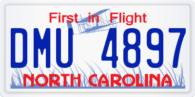 NC license plate DMU4897