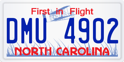 NC license plate DMU4902