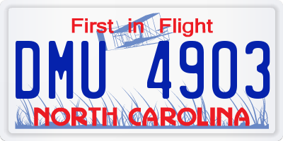 NC license plate DMU4903