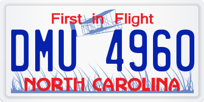 NC license plate DMU4960