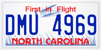 NC license plate DMU4969