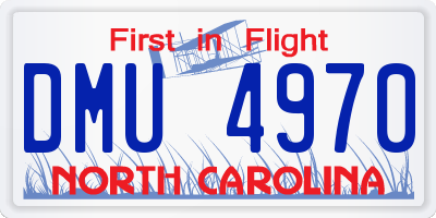 NC license plate DMU4970