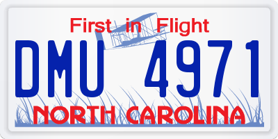 NC license plate DMU4971