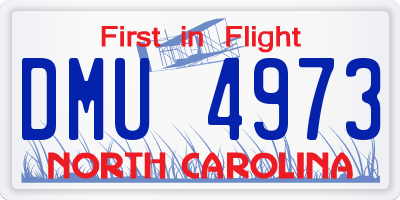 NC license plate DMU4973