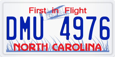 NC license plate DMU4976