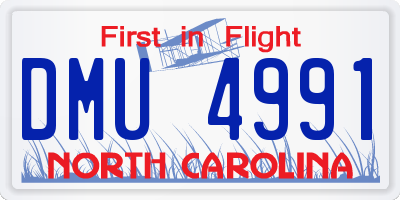 NC license plate DMU4991
