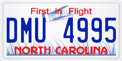 NC license plate DMU4995
