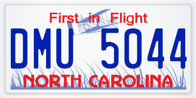 NC license plate DMU5044