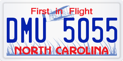 NC license plate DMU5055