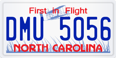 NC license plate DMU5056