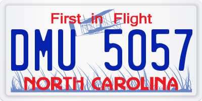 NC license plate DMU5057