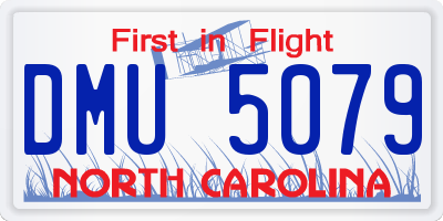 NC license plate DMU5079