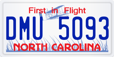 NC license plate DMU5093