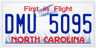 NC license plate DMU5095