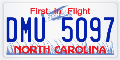 NC license plate DMU5097